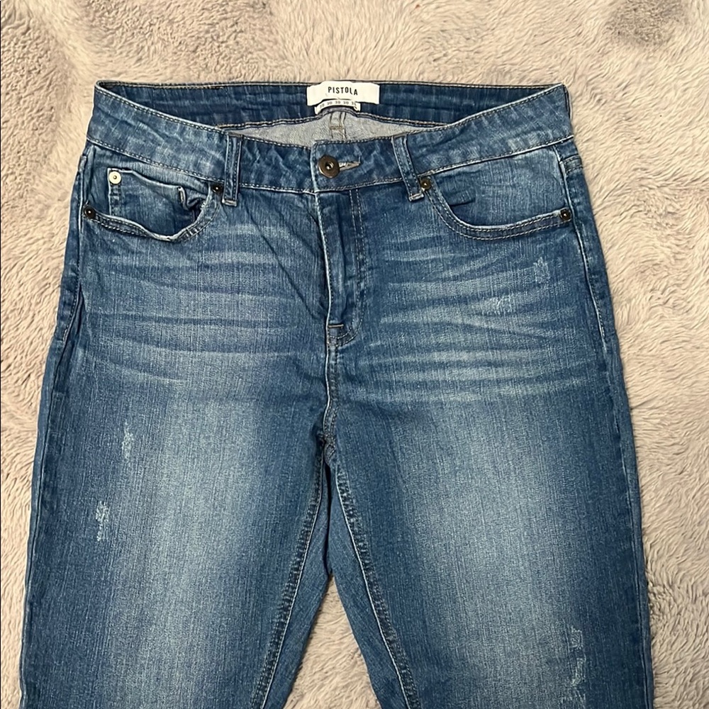 Pistola Blue Skinny Jeans with Classic Medium Wash